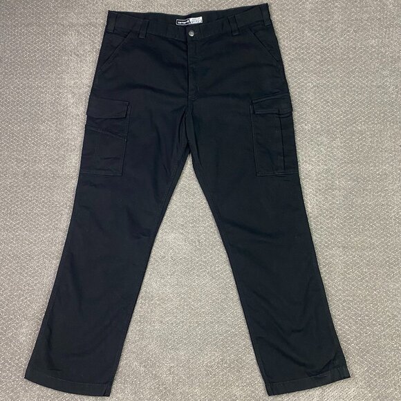Carhartt Rugged Flex Relaxed Fit Canvas Cargo Work Pants Men's 40 x 32 Black - Picture 2 of 15